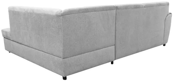 SERPA jobb oldali, kihúzható L-alakú sarokkanapé tárolóval, szürke