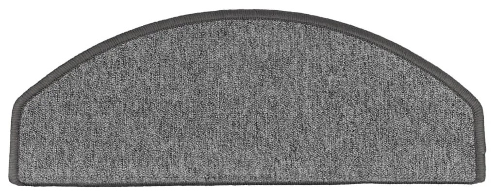 10 db sötétszürke, félkör alakú, nagy lépcsőszőnyeg 65 x 24 x 4 cm