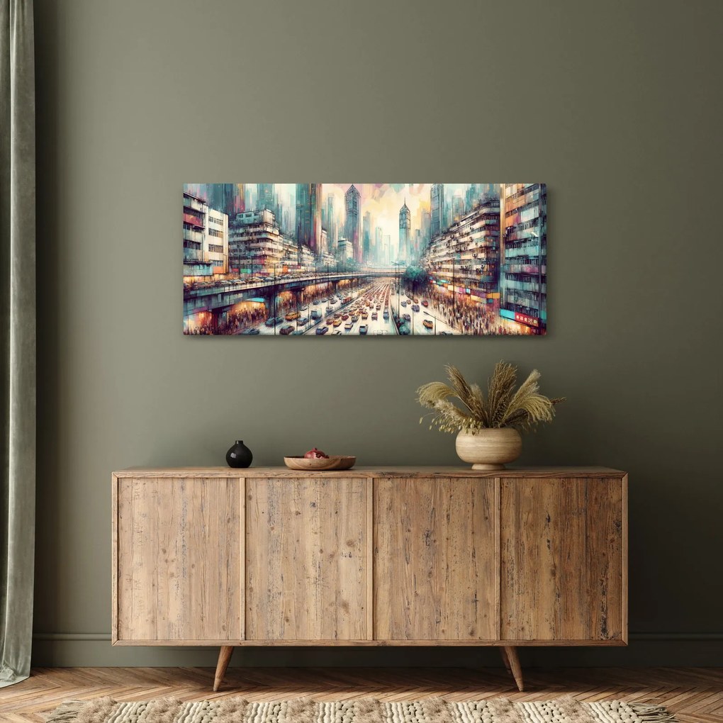 Kép - Városi élet (120x50 cm)
