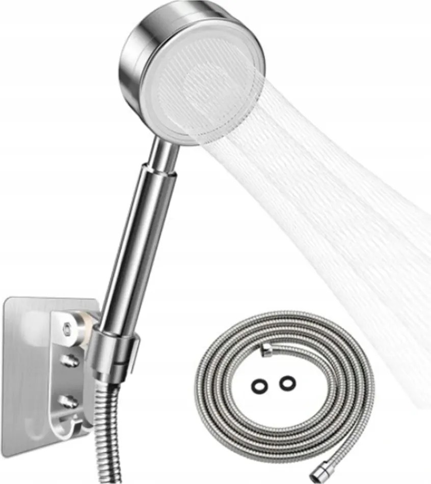 Robusztus Zuhanyszett Fürdőszoba Kabinhoz Ezüst Erős Tömlő Fogantyú