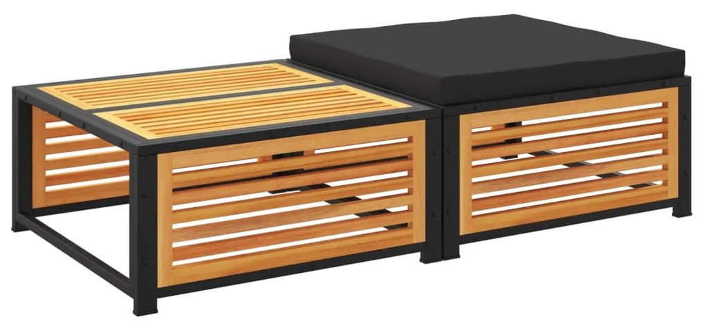 vidaXL tömör akácfa kerti asztal székkel