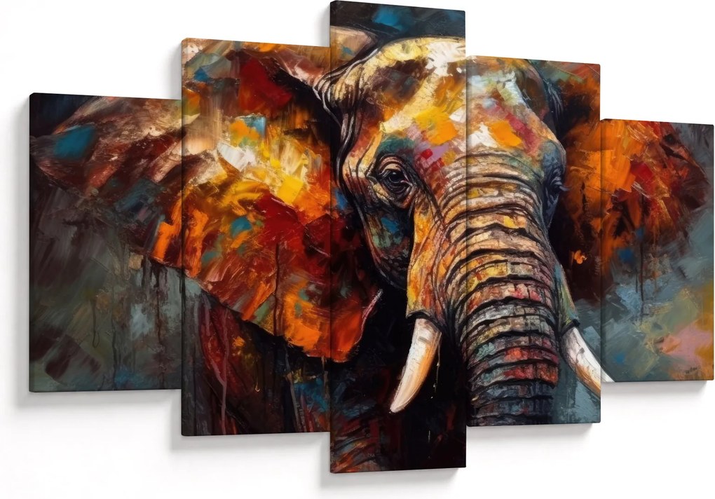 Kép - Egy elefánt festése (150x105 cm)