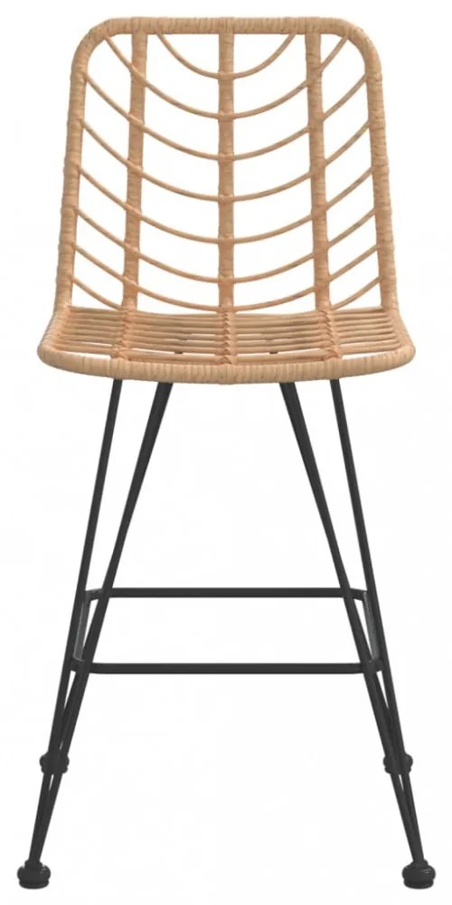 2 db bárszék polietilén rattan és acél 45 x 56 x 103,5 cm