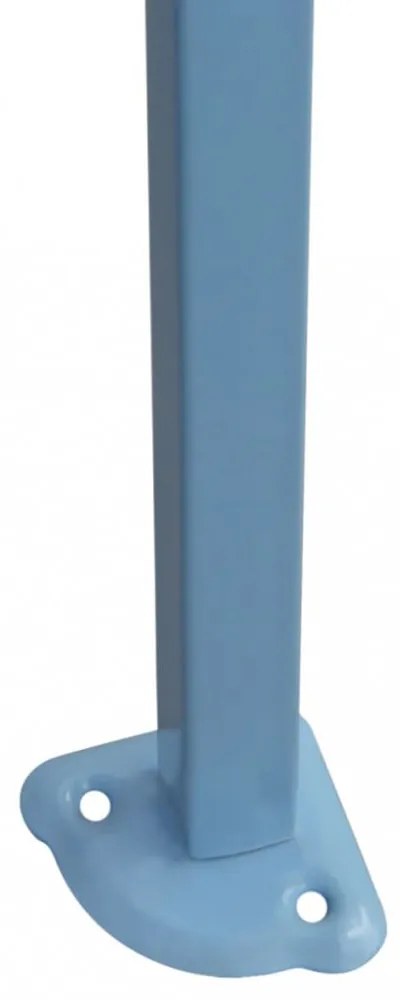 fehér acél összecsukható rendezvénysátor 3 oldalfallal 280x410x315 cm