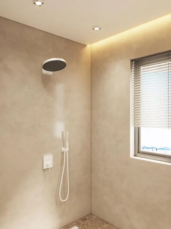 AREZZO design ELEGANT Falsík alatti zuhanyszett falon belüli egységgel, matt fehér