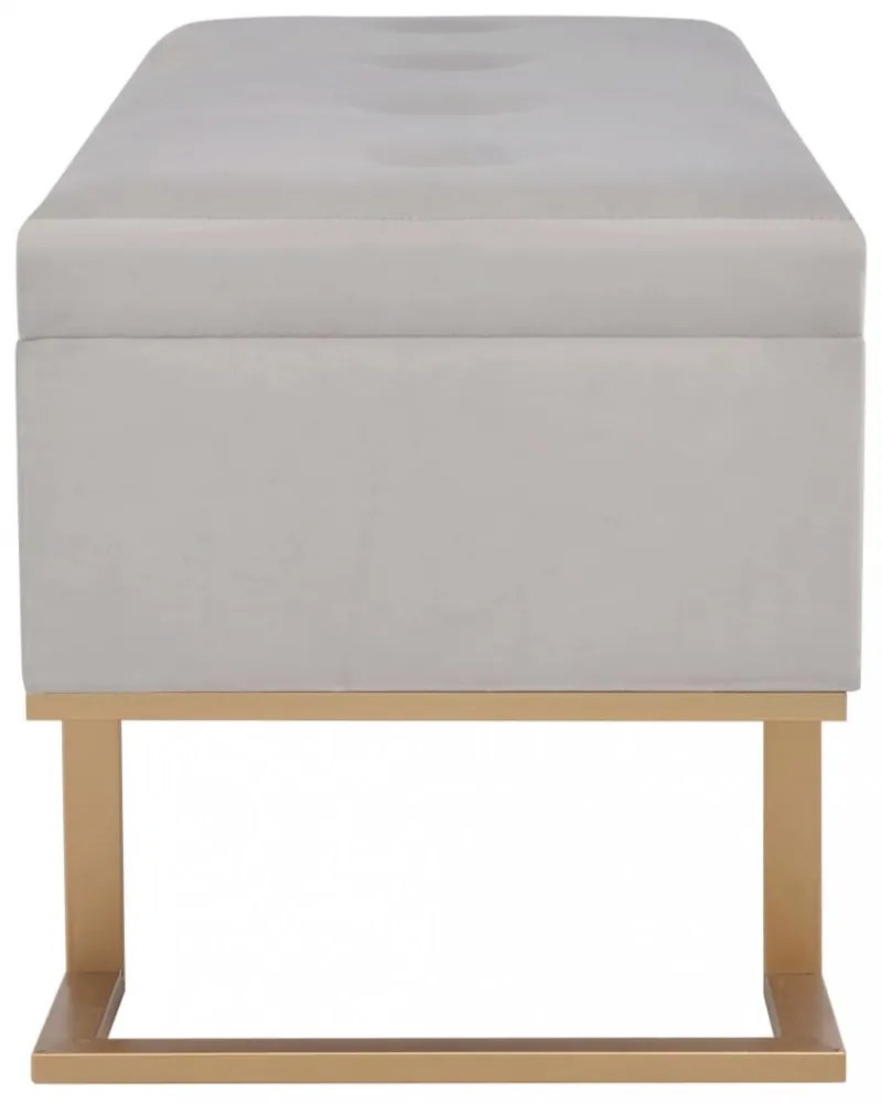 szürke bársonypad tárolórekesszel 105 cm