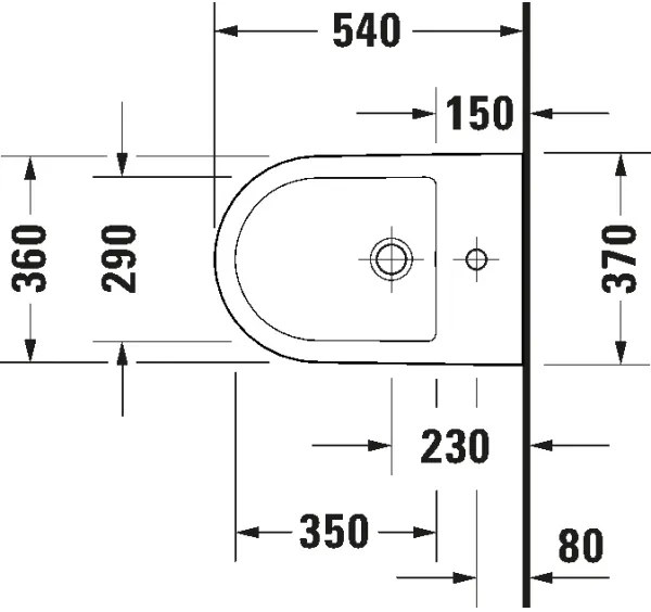 Duravit 2294150000 - D-NEO függesztett bidé, kerámia/fényes fehér