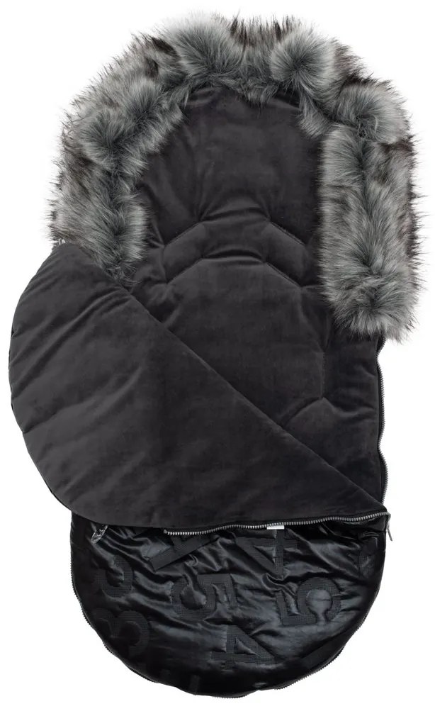 Luxus lábzsák szőrmével New Baby fekete