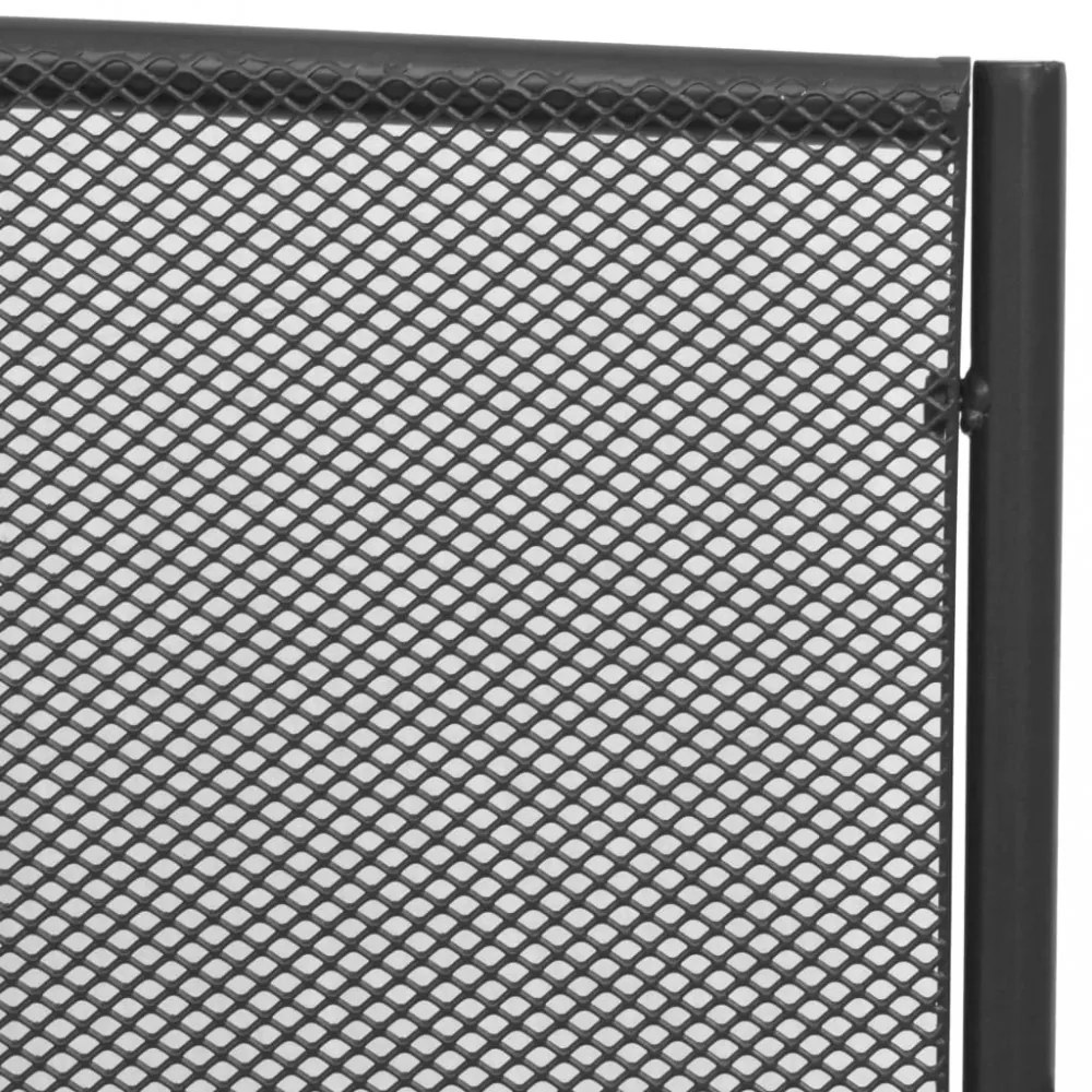 antracitszürke rácsos acél kerti pad 108 cm