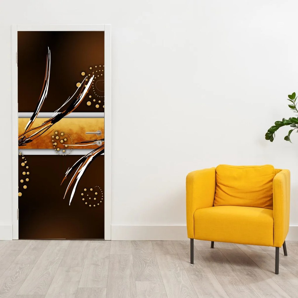 Fotótapéta ajtóra - Absztrakt pillangók (95x205cm)