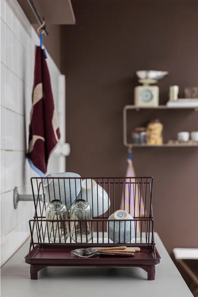 Borvörös kétszintes edényszárító 42x29 cm Dry-It – Mette Ditmer Denmark