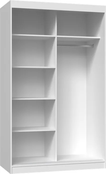 MIX IGA 120 tolóajtós gardróbszekrény, 120x200x61 cm, antracit-tölgy