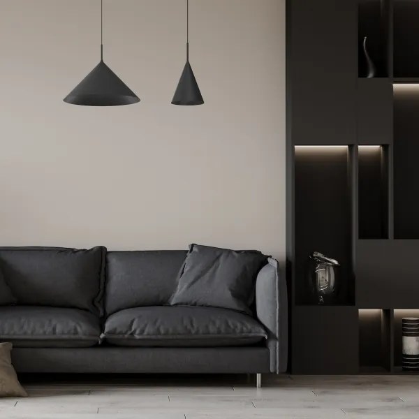 Kábelcsillár CAPITAL 1xGX53/15W/230V Ø 46 cm fekete