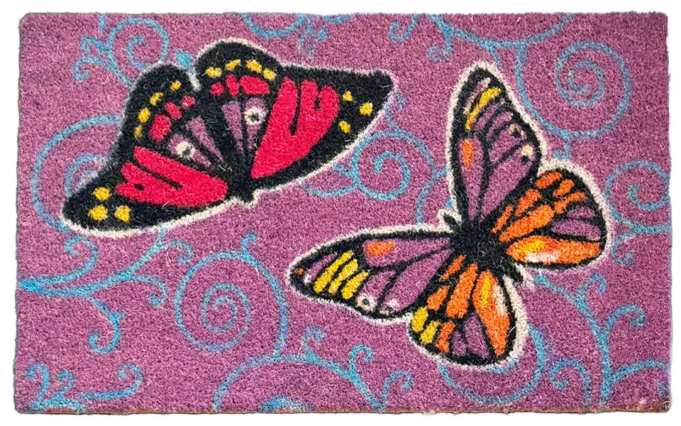 Lepke mintás kókusz lábtörlő 45x75 cm