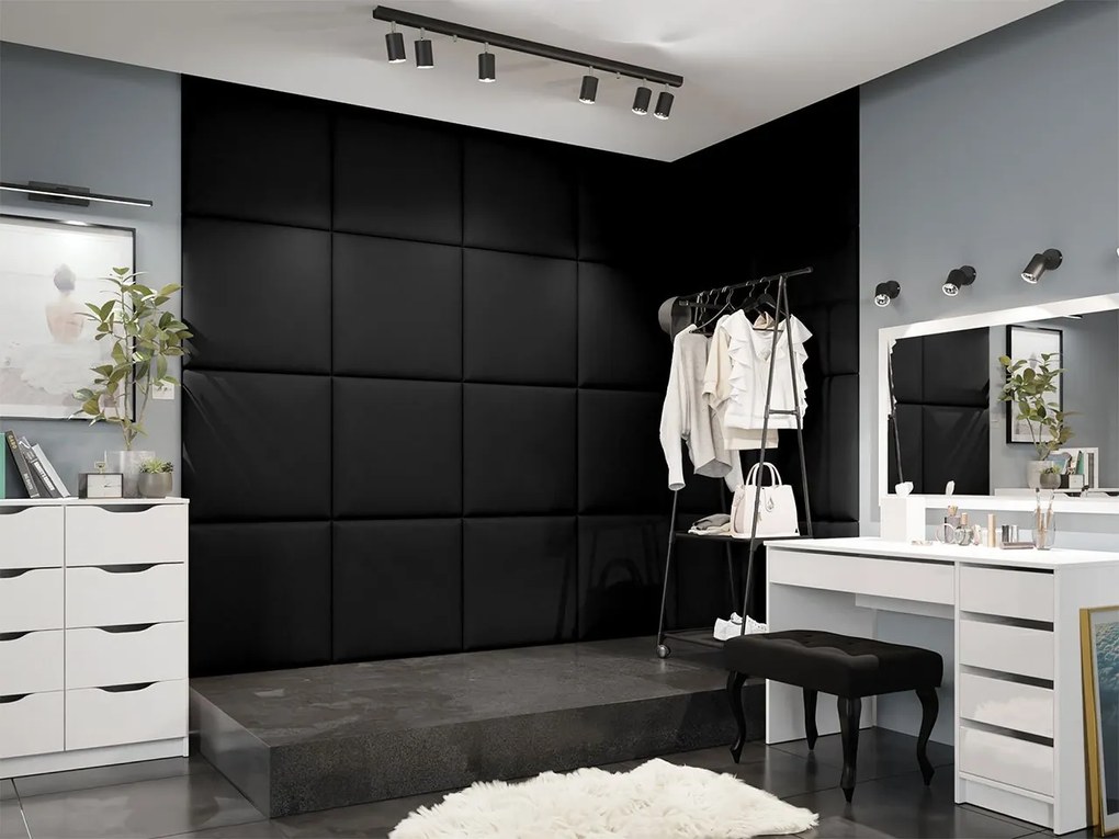 Kárpitozott fali panel Pazara 60x60 (öko-bőr Soft 011 + fekete). 1054195