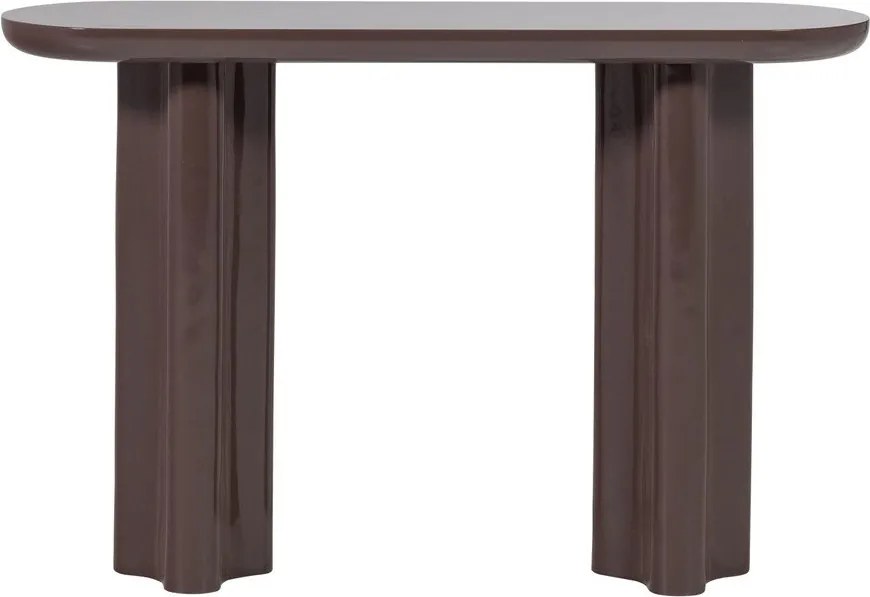 Sötétbarna fényes konzolasztal 35x120 cm Evara – WOOOD