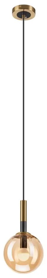 Csillár zsinóron ROLLO 1xE14/5W/230V arany/füstös bézs