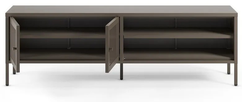 Szürke fém TV-állvány 160x50x35 cm Fayna – Marckeric