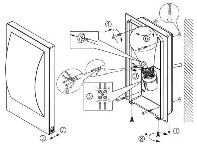 Eglo 33569 - VERRES-C LED kültéri fali lámpatest 1xE27/9W/230V IP44