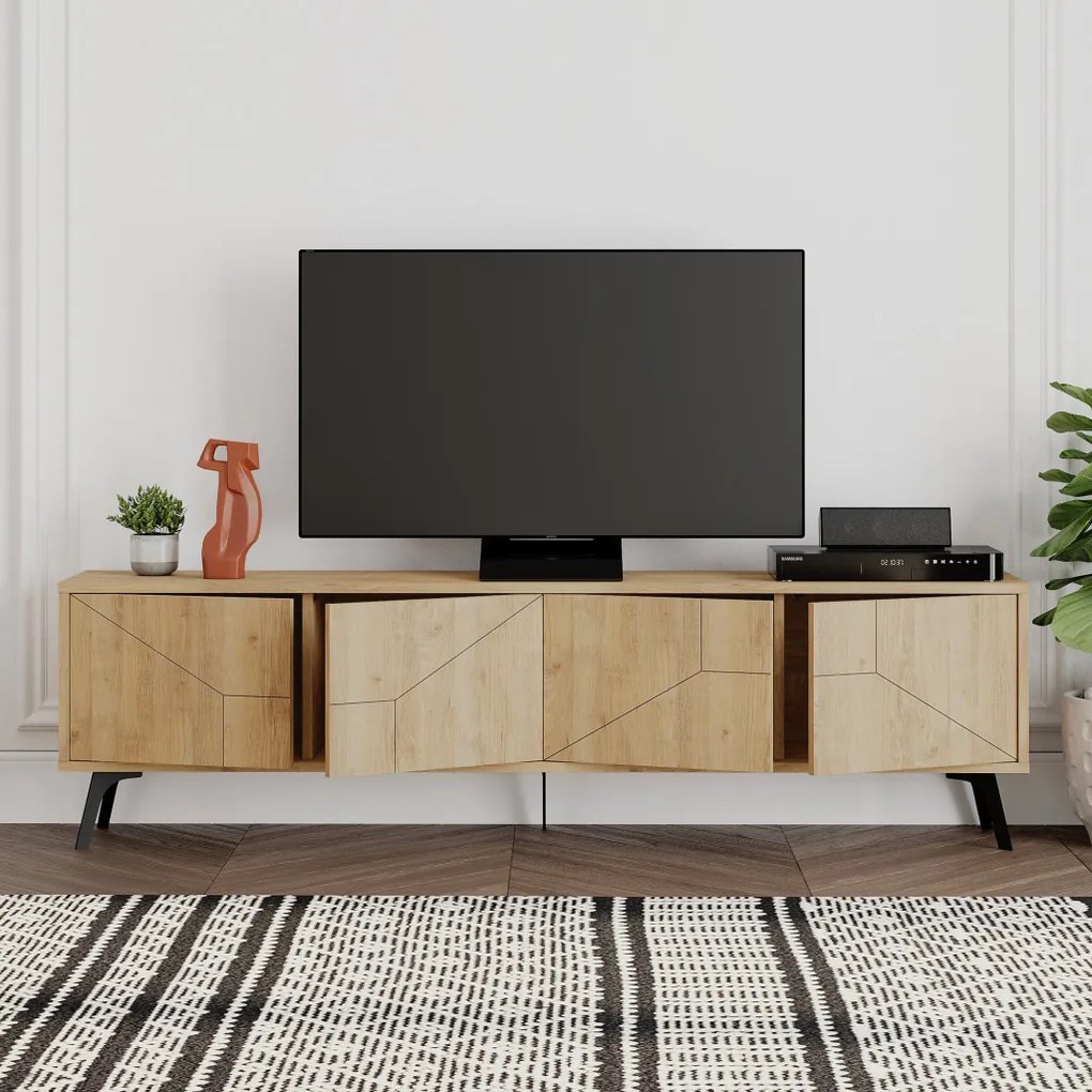 Dune TV-állvány, tölgy, 180 cm