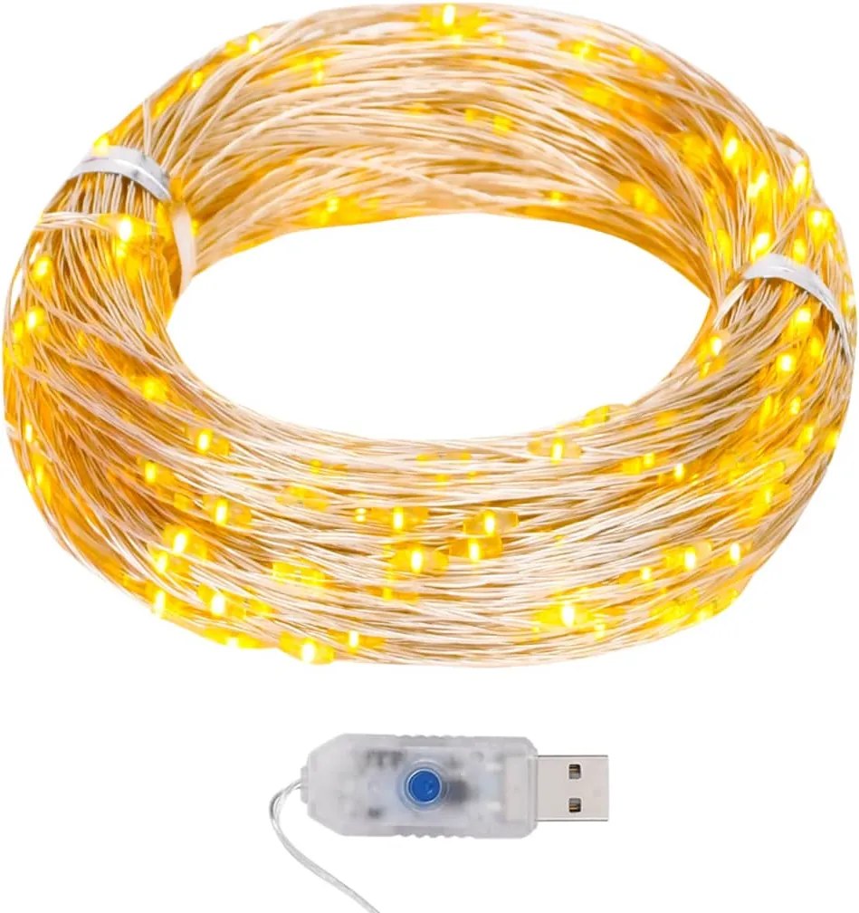 vidaXL 8 funkciós meleg fehér fényű tündérfényfüzér 400 LED-del 40 m