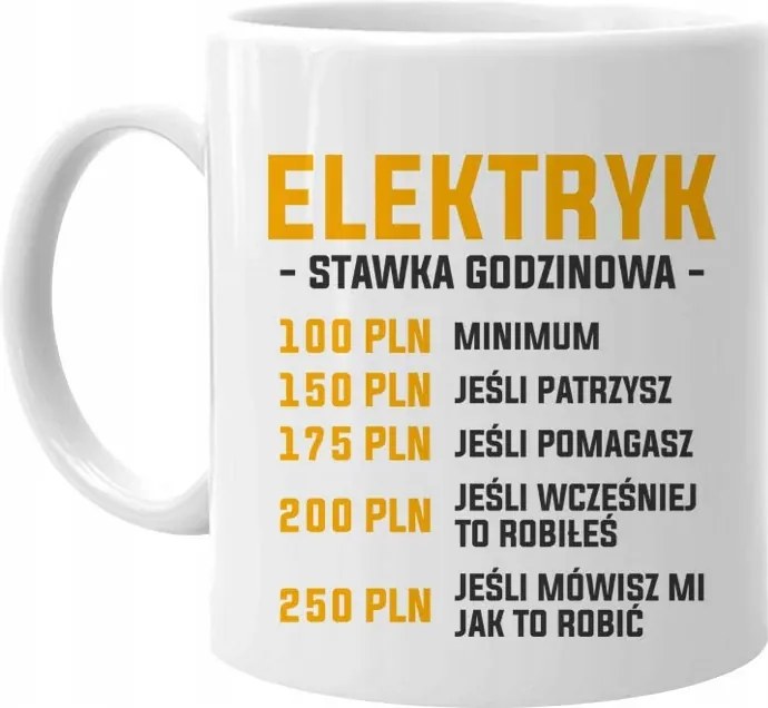 Villanyszerelő óradíj villanyszerelő bögre ajándék