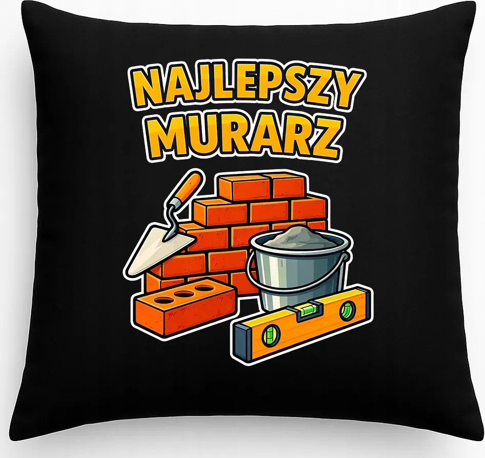 Kőműves Párna Ajándék Legjobb Kőműves Fekete
