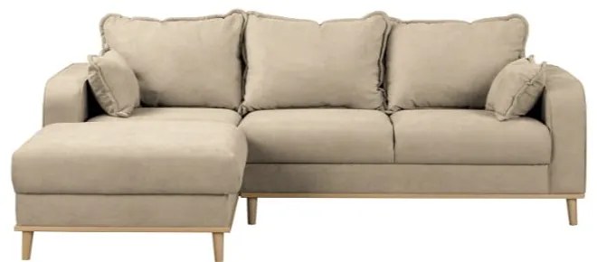 Bézs sarokkanapé (bal oldali) Beata – Ropez