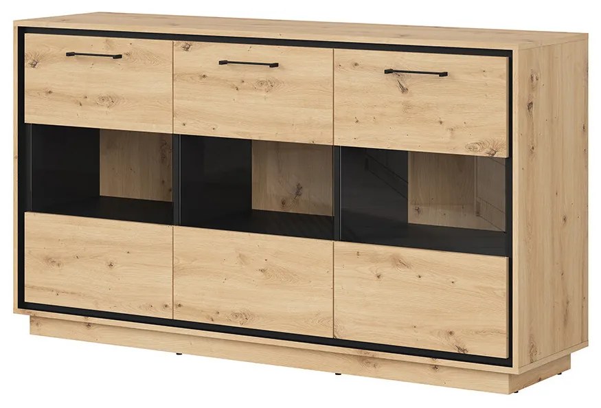 Vitrin Pont KOM3W (artisan tölgy + matt fekete). Akció -18%. 1063040