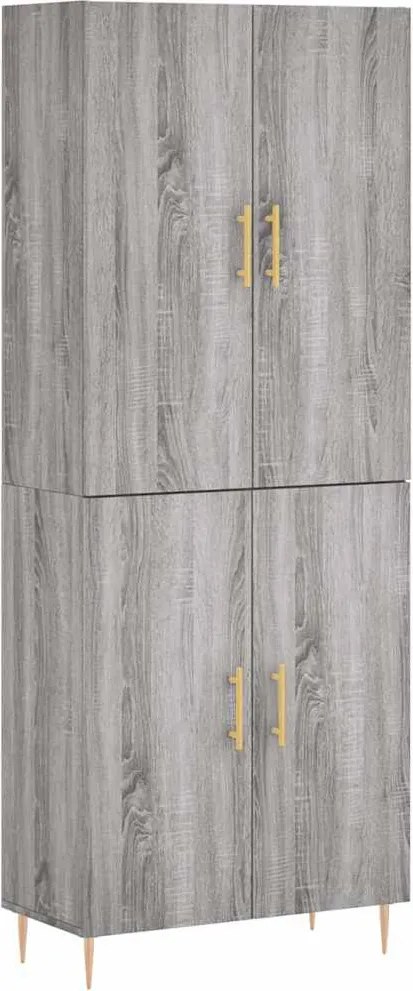 vidaXL szürke sonoma szerelt fa magasszekrény 69,5 x 34 x 180 cm