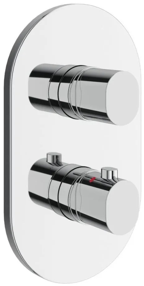 Ravak X070457 - Termosztátos zuhanycsaptelep falba süllyesztett beépítéshez CHROME fényes króm