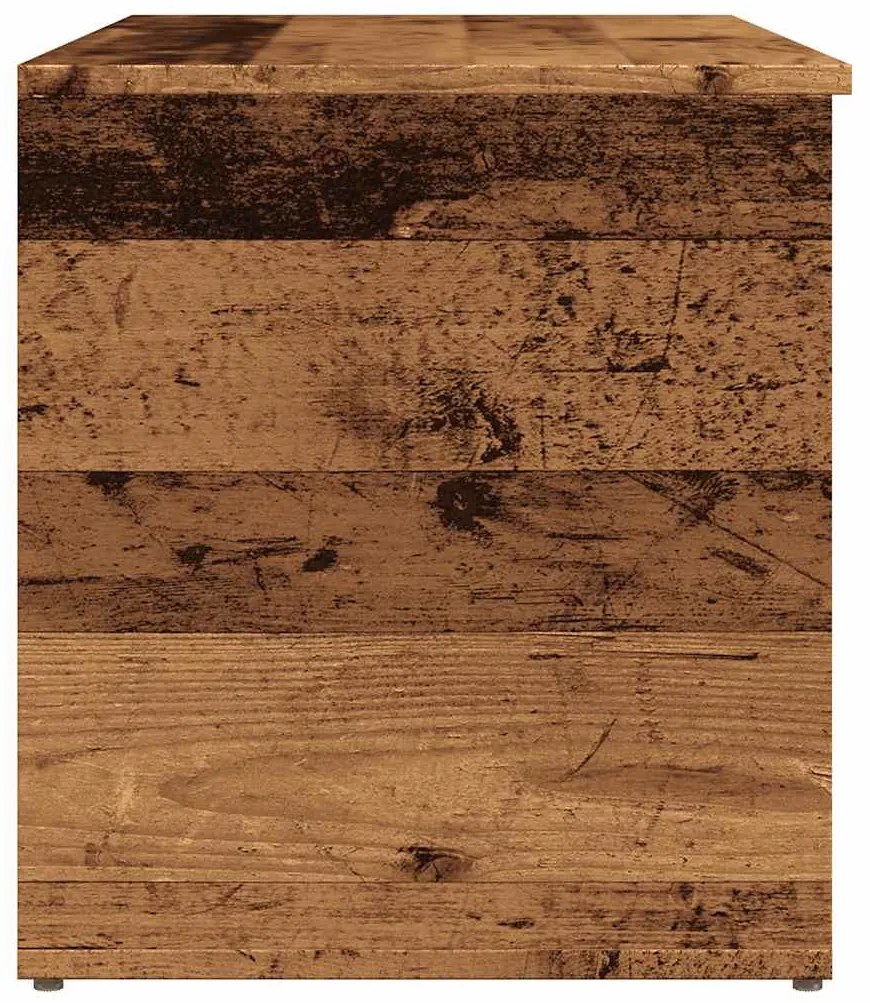 antik fa színű szerelt fa tárolóláda 84 x 42 x 46 cm