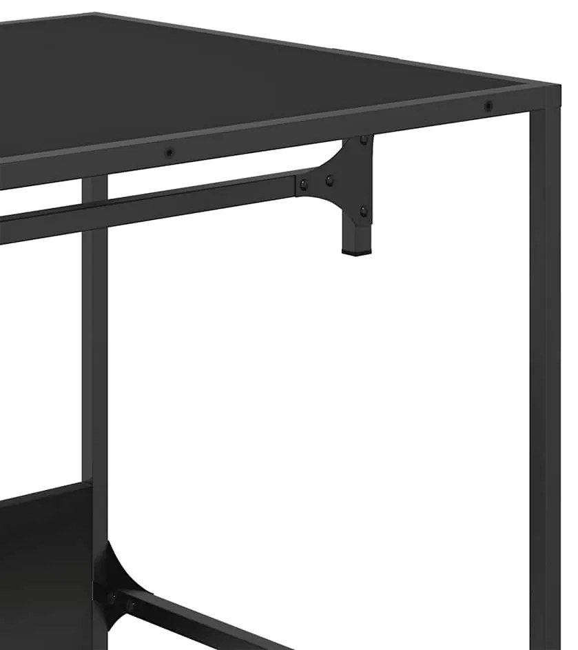 fekete szerelt fa ruhásszekrény 90 x 50 x 180 cm