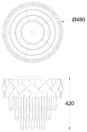 Brilagi - LED kristály mennyezeti lámpa MIRAGE 6xE14/40W/230V