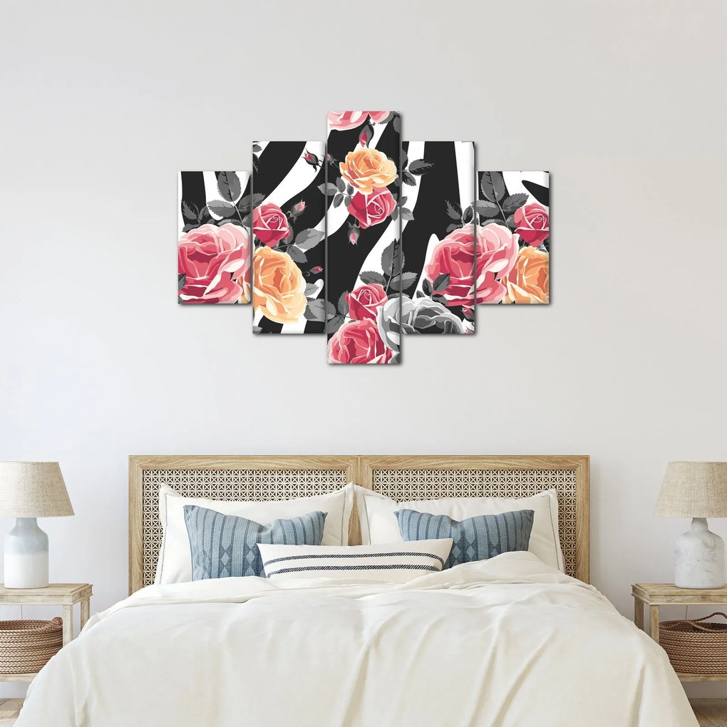 Virágzó rózsák képe (150x105 cm)