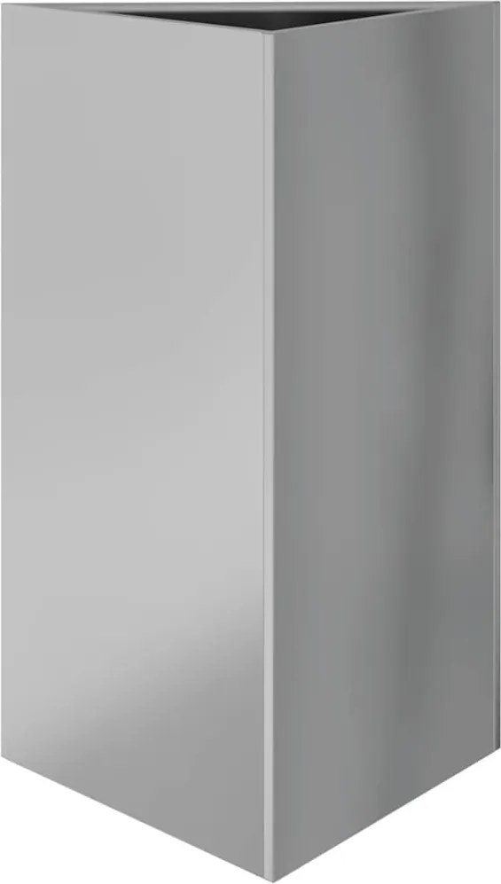 vidaXL horganyzott acél háromszög alakú kerti ültetőláda 50x43x75 cm