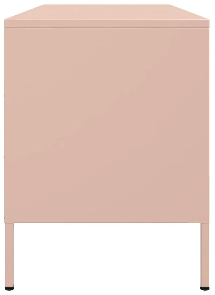 rózsaszín acél TV-szekrény 100,5 x 39 x 50,5 cm
