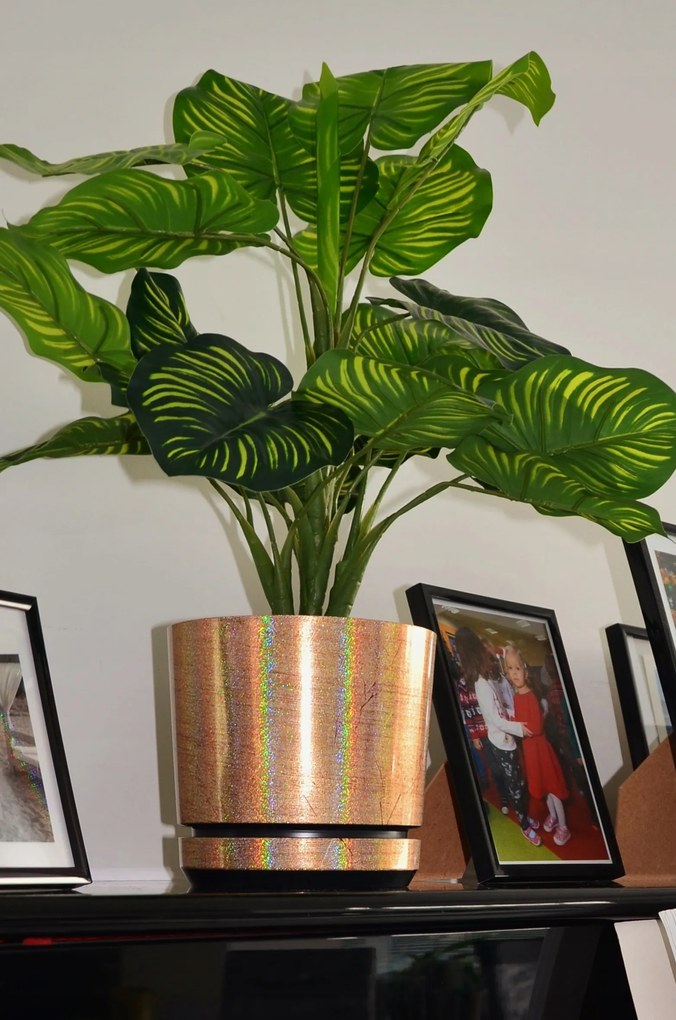 Virágcserép Dekor átm. 14 cm napsárga