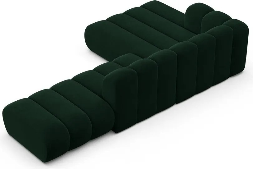 Sötétzöld sarokkanapé (bal oldali) Lupine – Micadoni Home