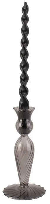 Swirl szürke üveg gyertyatartó, magasság 17 cm - PT LIVING