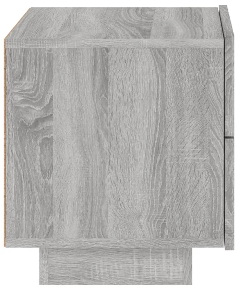 szürke sonoma éjjeliszekrény LED-világítással 70 x 36 x 40,5 cm