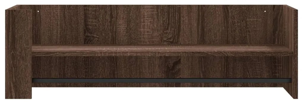 barna tölgy színű szerelt fa fali polc 100 x 35 x 30,5 cm