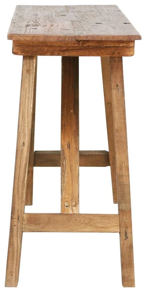 vidaXL vegyes újrahasznosított fa konzolasztal 130 x 40 x 80 cm