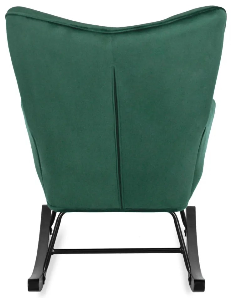 Zöld Hintafotel Bársony Kárpittal. ELIS