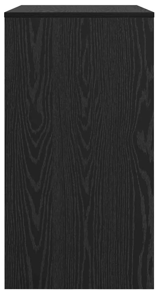 Asztal polcokkal Musta tammi 77.5 x 43 x 79 cm Faanyag