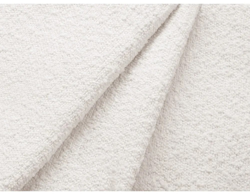 Fehér buklé kinyitható sarokkanapé (jobb oldali) Jodie – Micadoni Home