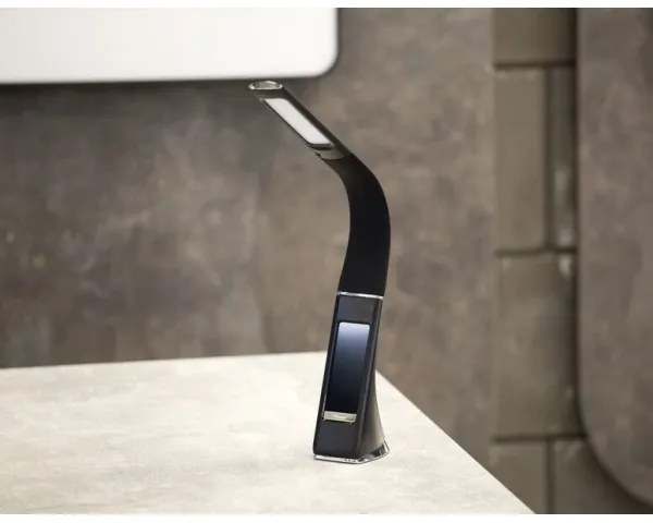 Brilagi - LED Dimmelhető asztali lámpa kijelzővel PELLE LED/7W/230V fekete
