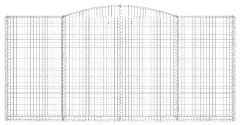 8 db íves horganyzott vas gabion kosár 400x30x180/200 cm