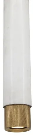 Csillár zsinóron Marble white/brass 1xGU10/8W/230V