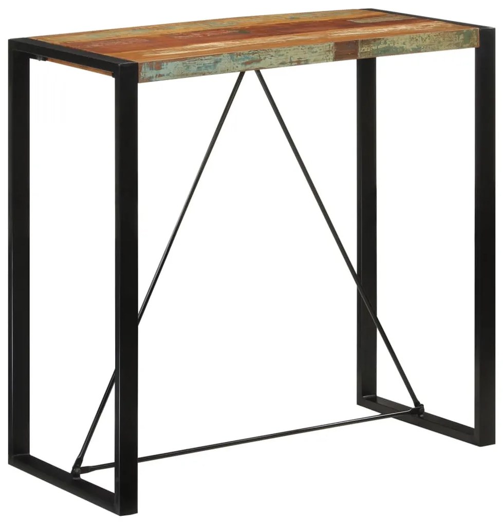 tömör újrahasznosított fa bárasztal 110x55x110 cm